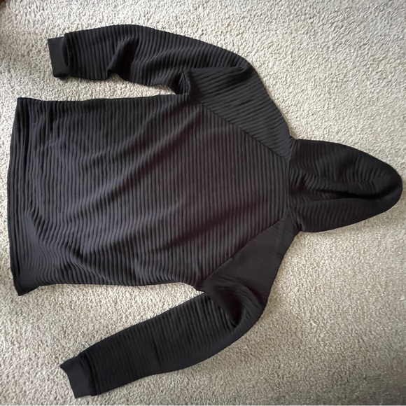 NWT | Apana Men’s Yoga Linear Hoodie Sweatshirt Black | Size Medium - Picture 7 of 7